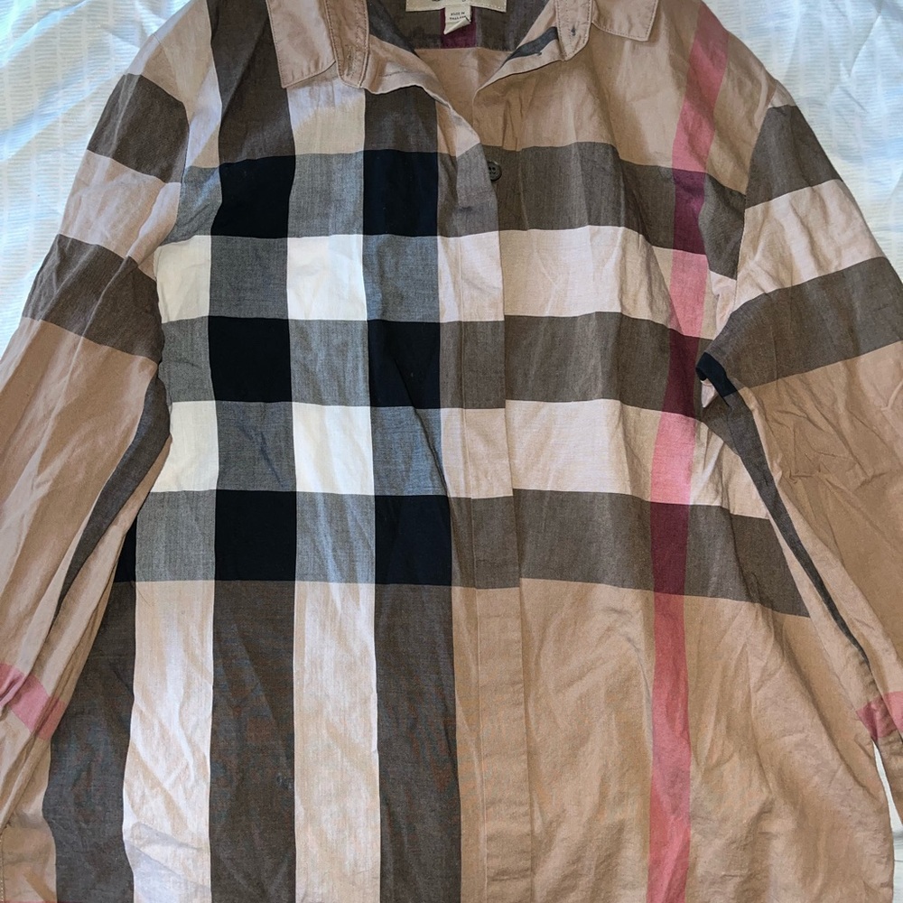 Burberry Checkered Button-Up Shirt